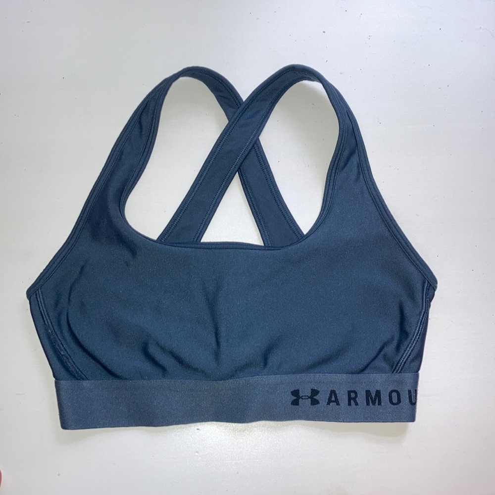 Navy Blue/Gray Under Armour Sports Bra